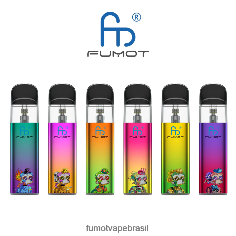 Fumot Vape Brasil | verde-roxo R2X2R6551 Kit vape vazio compatível com tpd (1 peça) Fumot Dazzle Lite