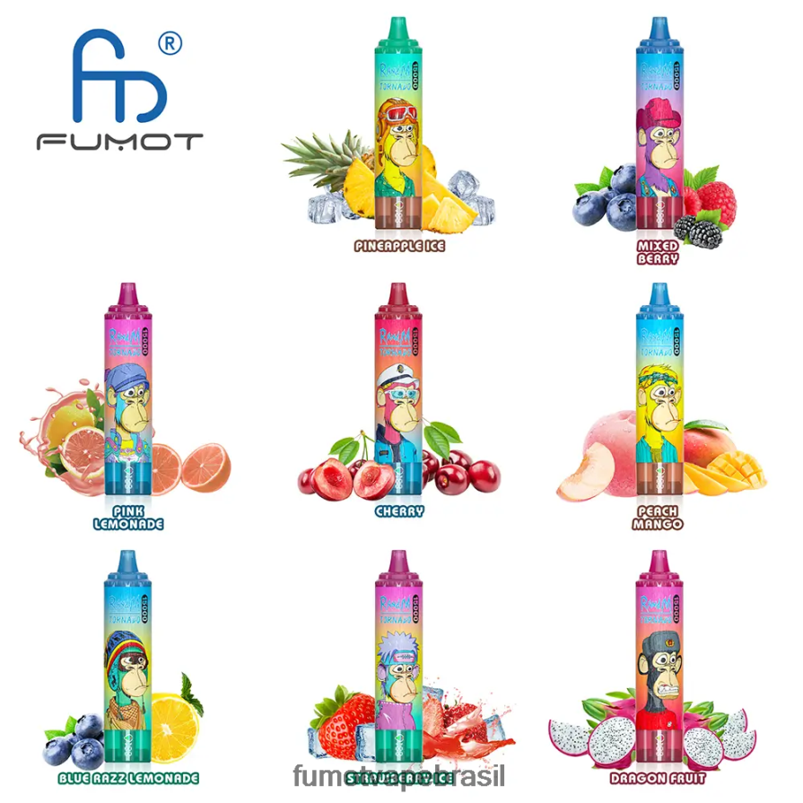 Fumot Flavors | fruta do dragão R2X2R6198 Vaporizador descartável 25ml 15000 (1 peça) Fumot Tornado